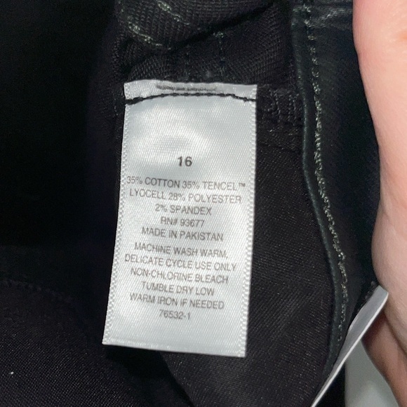 ANA New with Tags NWT Faux Leather Denim High Rise SkinnyJeans Size 16 - Picture 7 of 9